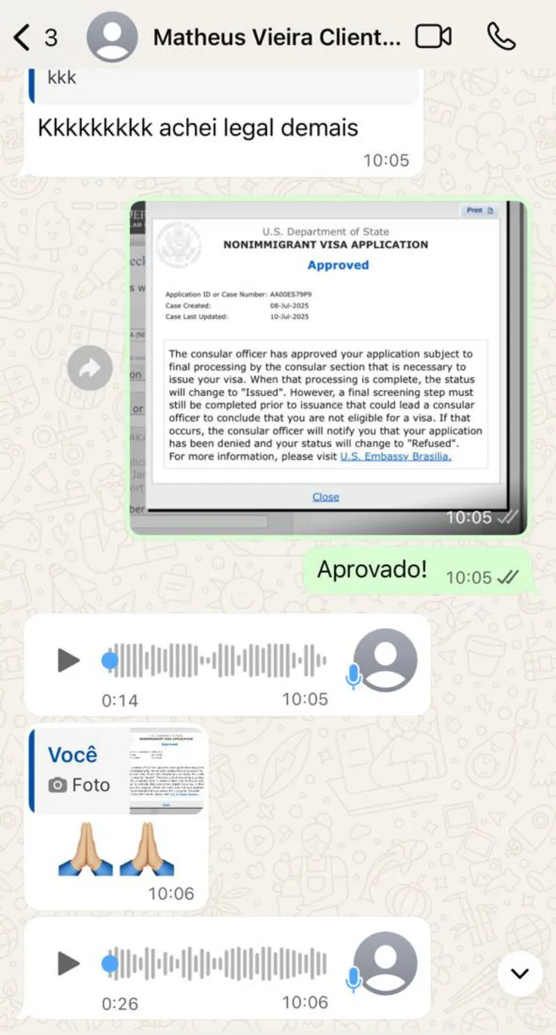 Conversa de aprovação 5