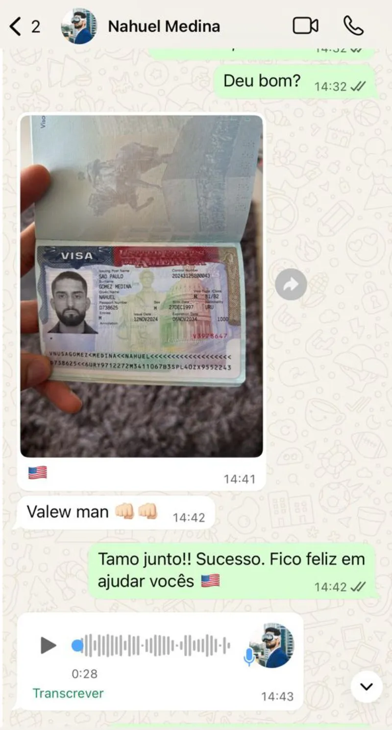 Conversa de aprovação 7