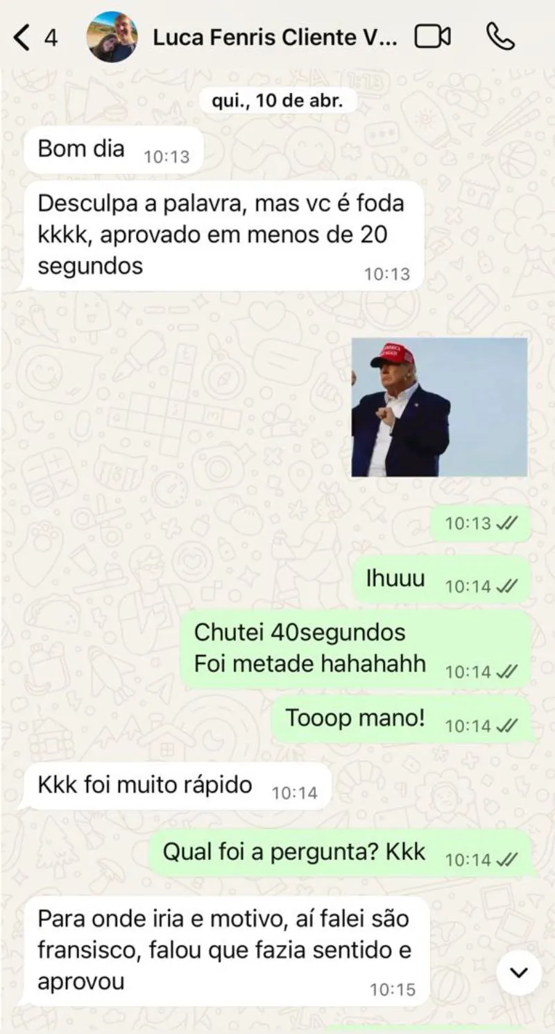 Conversa de aprovação 11